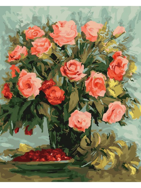Картина за номерами Ніжні троянди 40х50 см (GX 26004)