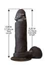 Фалоїмітатор чорний на присоску Doc Johnson The Realistic Cock 6 inch Black ULTRASKYN (SO2790)