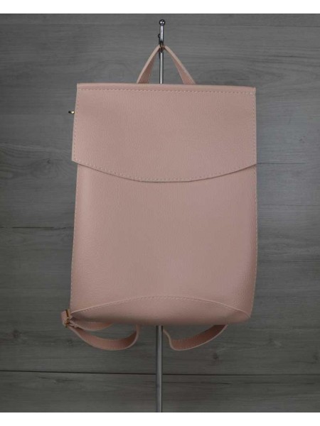 Жіночий рюкзак-сумка Welassie Пудровий (65-44210)
