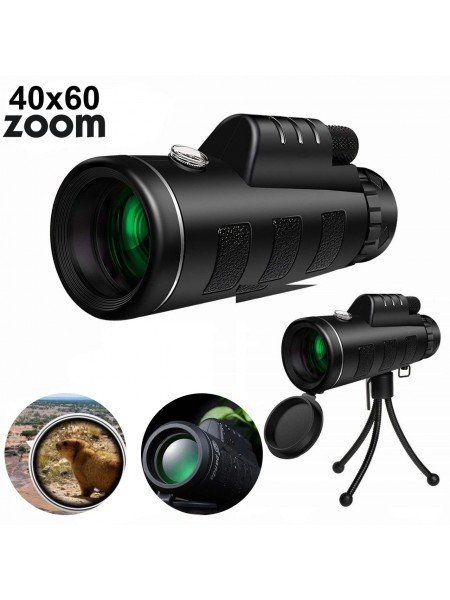 Монокуляр Panda Vision потужна підзорна труба з подвійним фокусуванням монокль Панда 40x60 з триногою та кліпсою