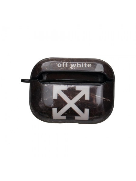 Футляр для навушників Airpods Pro Glossy Brand Ofwhite black