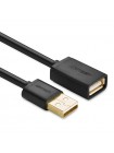 USB-кабель подовжувач Ugreen USB 2.0 US103 AM / AF штекер — гніздо 2 м Чорний (10316)