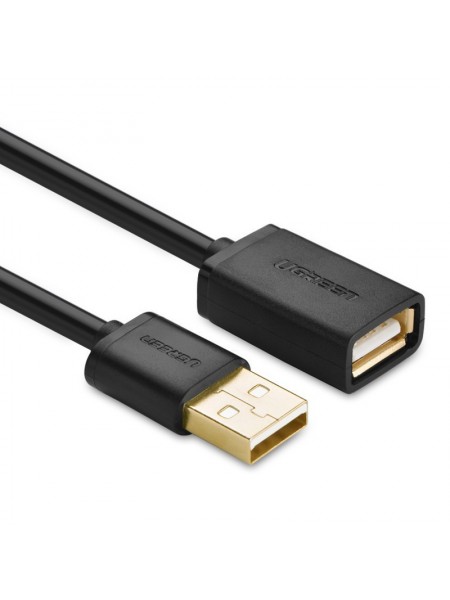 USB-кабель подовжувач Ugreen USB 2.0 US103 AM / AF штекер — гніздо 2 м Чорний (10316)