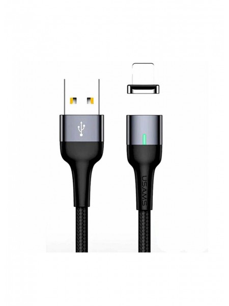 Кабель Lightning to USB Usams U28 1 метр Black (US-SJ326)