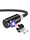 Магнітний кабель для заряджання Topk USB 2m 2.1 A 360° (TK51i-VER2) Llightning Black (3869-10893a)