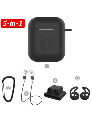 Чохол силіконовий DS Case для Apple AirPods/AirPods 2 Black (34353233)