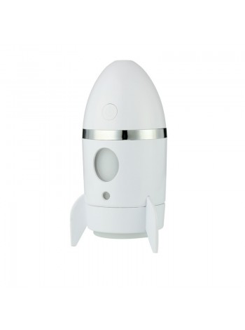 Зволожувач повітря SUNROZ Rocket Портативний зволожувач повітря Ракета, LED, USB, 135 мл Білий (SUN0284)