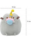 М'яка іграшка кіт зі святковим кексом у ковпачку VOLRO Pusheen cat Сірий (vol-647)