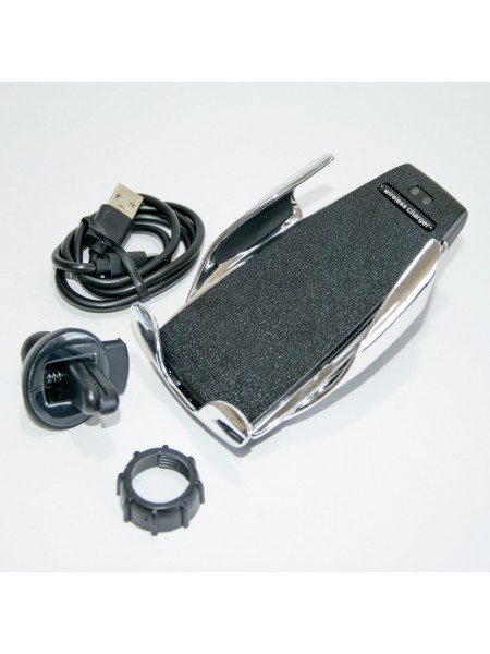 Бездротова зарядка тримач для телефона в авто (Iphone і Android) Smart Sensor S5, у машину
