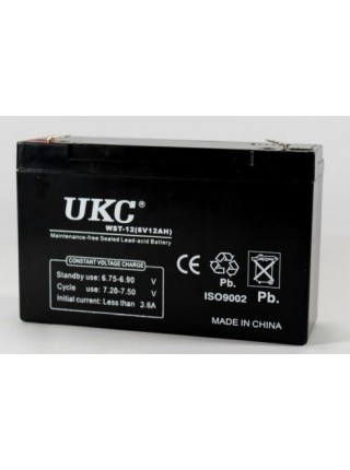 Аккумулятор UKC Battery WST-12 6V 12A