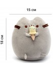 Набір М'яка іграшка кіт з морозивом Pusheen cat Сірий + подарунок (vol-1044)