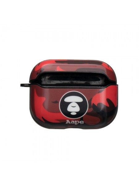Футляр для навушників Airpods Pro Glossy Brand Aape red