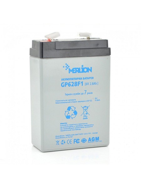 Акумуляторна батарея Merlion AGM GP628F1 6 V 2.8 Ah