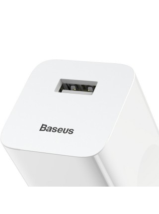 Адаптер мережевий BASEUS Qi quick charge CCALL-BX02 2.4A, QC3.0 білий