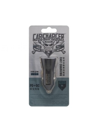 Автозарядний пристрій Remax RCC107 36w PD QC Сталевий