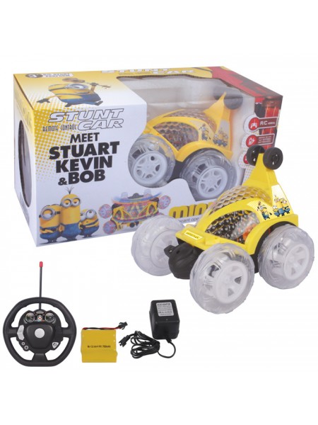 Радіокерована іграшка YYTOYS MEET STUART KEVIN & BOB Машинка трюкова-перевертень на р/к, Жовтий (SUN0299)