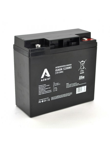 Акумуляторна батарея AZBIST Super AGM Azbist ASAGM-12200M5 12 V 20 Ah
