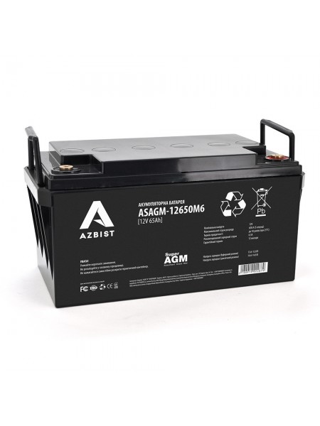 Акумуляторна батарея AZBIST Super AGM ASAGM-12650M6 12 V 65 Ah