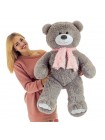 Плюшевий ведмідь Mister Medved із шарфиком Денні 110 см Сірий