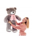 Плюшевий ведмідь Mister Medved із шарфиком Денні 110 см Сірий