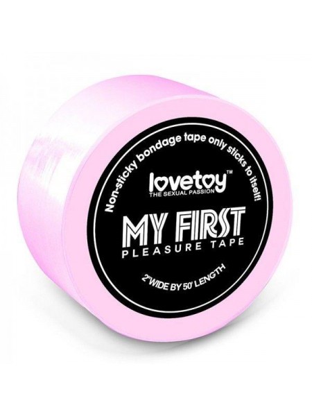 Липка стрічка рожева скотч для бондажу Lovetoy Sticky Bondage Tape