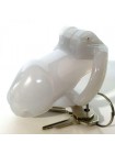 Пояс вірності Bdsm4u білий Holy Trainer Chastity Device V2 ZC092