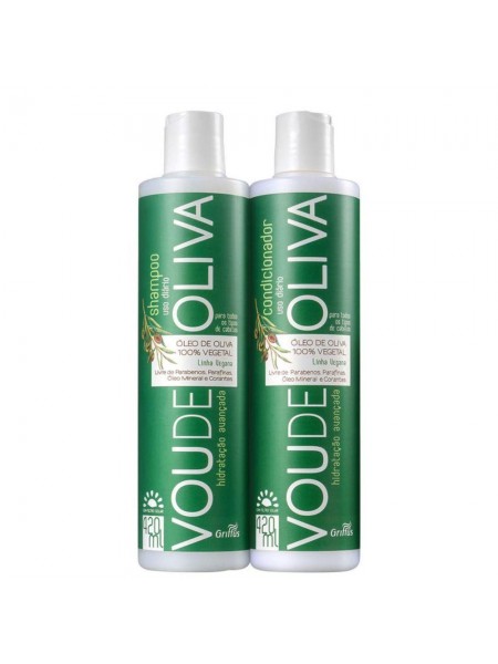 Набор для сухих волос Griffus Kit Shampoo+Condicionador Linha Vegana Vou de Oliva 420 ml (42900)