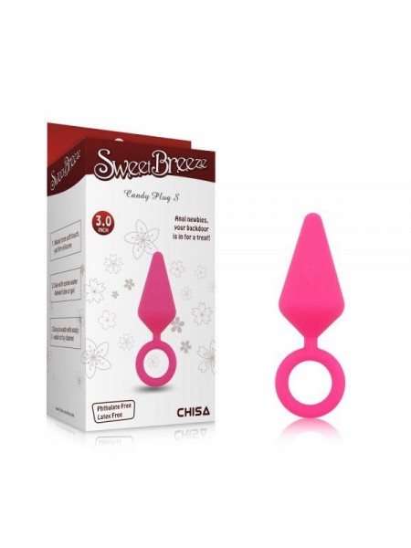 Рожева анальна пробка Chisa з кільцем Candy Plug Small