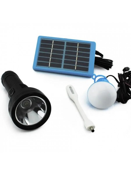 Ліхтар акумуляторний BL YW-038 гнучка лампа + лампочка + сонячна батарея 8408