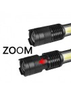 Ліхтар міні ручний акумуляторний кишеньковий Police BL-525 XPE+COB microUSB з zoom Зарядний кабель (5389)