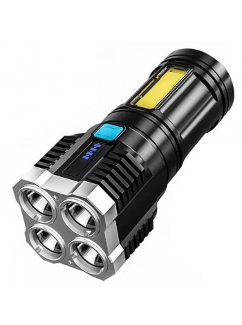 Ліхтар ручний Police X509/L-S03-4LED 3030+COB з/у USB-micro Чорний ABS пластик (X509)