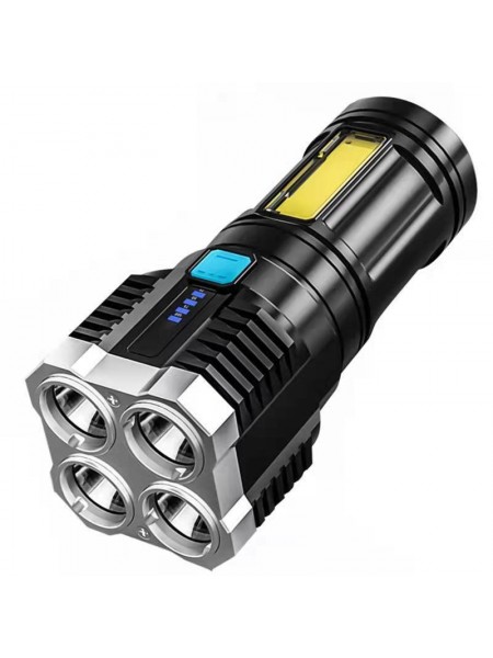 Ліхтар ручний Police X509/L-S03-4LED 3030+COB з/у USB-micro Чорний ABS пластик (X509)