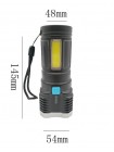 Ліхтар ручний Police X509/L-S03-4LED 3030+COB з/у USB-micro Чорний ABS пластик (X509)