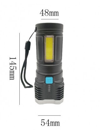 Ліхтар ручний Police X509/L-S03-4LED 3030+COB з/у USB-micro Чорний ABS пластик (X509)