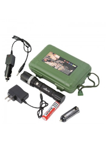 Ліхтар ручний з акумулятором заряджанням і кріпленням Bailong Zoom X-Balog XPE Cree BL-T8628 (BL-T8628)