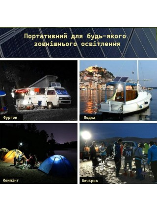 Автономна портативна сонячна система Yinghao 30 W з Блоком Живлення 12 А·год і 4 лампами (YH3001)