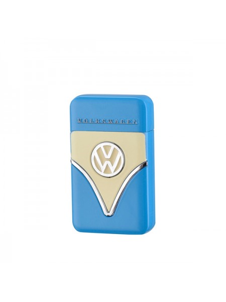 Запальничка газова п'єзо турбо Licences VW Full Cap Metal Жовто-блакитна (40610124YEBLU)