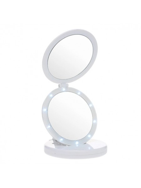 Косметичне дзеркало з LED-підсвіткою RIAS Eclipse розкладне White (3_01480)