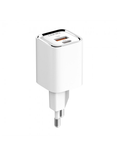 Мережевий зарядний пристрій LDNIO A2317C USB-C USB-A PD 30 W + QC3.0 18 W Білий
