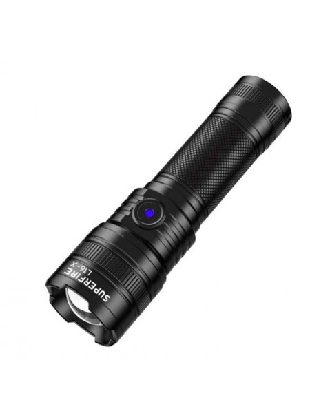 Ліхтарик ручний акумуляторний SuperFire L16-T 900 Lumen IP43 Black