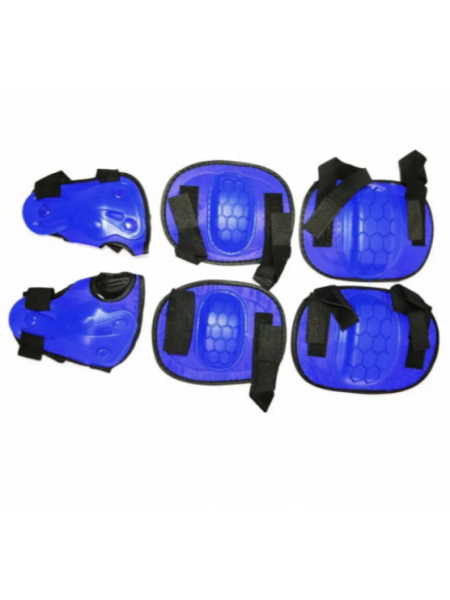 Дитячий комплект для захисту SUNROZ Kids Protector колін, ліктів, зап'ясть під час катання Синій (SUN8642)
