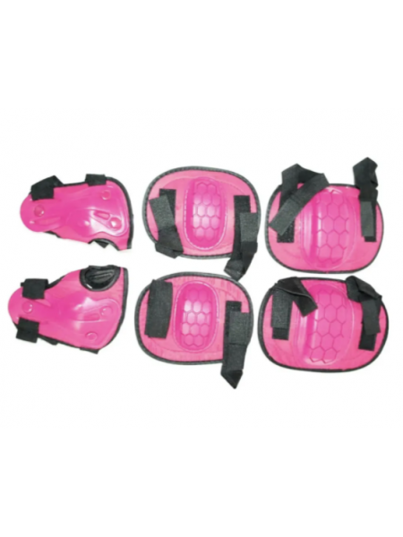 Дитячий комплект для захисту SUNROZ Kids Protector колін, ліктів, зап'ясть під час катання Рожевий (SUN8643)