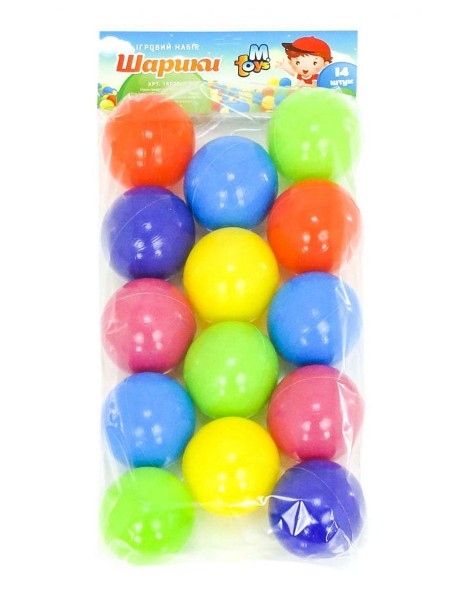Кульки пластикові 60 мм 14 шт Mtoys (16028)