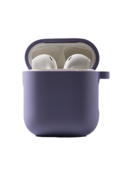 Силіконовий футляр Epik з мікрофіброю для навушників Airpods 1/2 Сірий/Lavender Gray 1064822