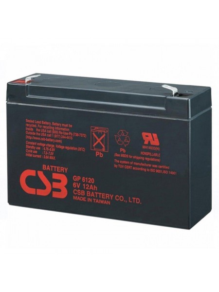 Акумуляторна батарея AGM CSB GP672 6 V 7.2 Ah