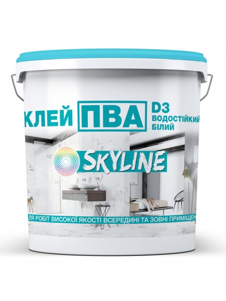 ПВА Клей міцний універсальний водостійкий D3 SkyLine 10 кг Білий