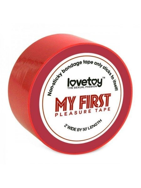 Липка стрічка червона скотч для бондажу Lovetoy Sticky Bondage Tape