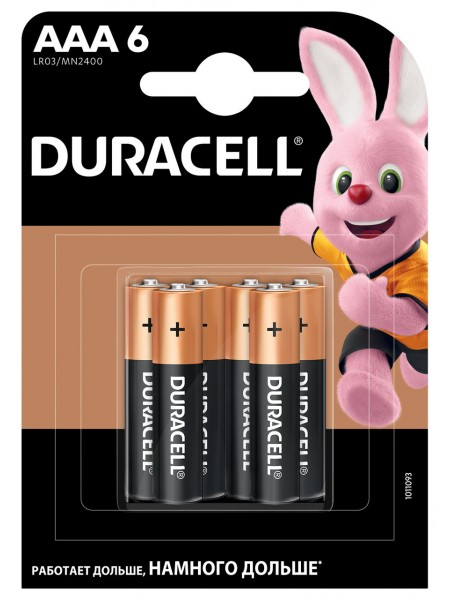 Батарейка Duracell LR03 MN2400 1х6 шт (6409632)