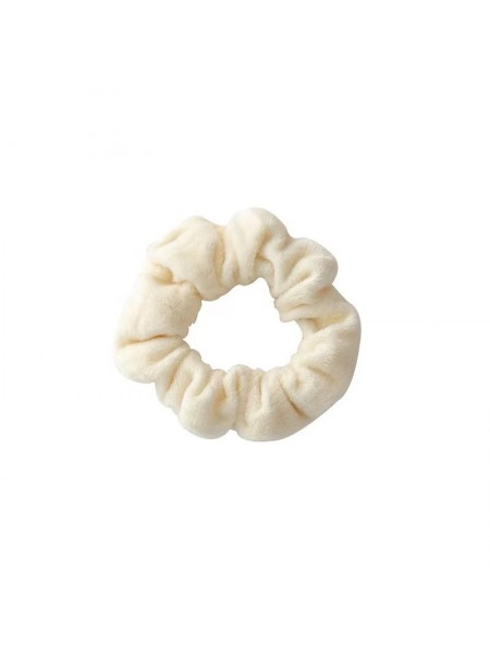 Гумка велюрова для волосся ANbeauty 4 см Біла (AN0103051)