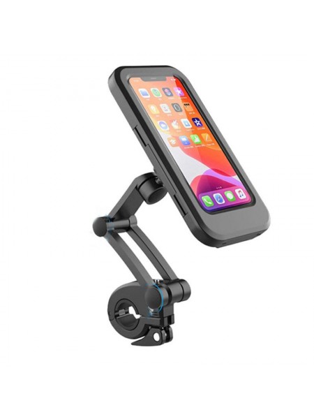 Водонепроникний мотоциклетний велосипедний тримач для телефона Feel Fit 6,5" Чорний